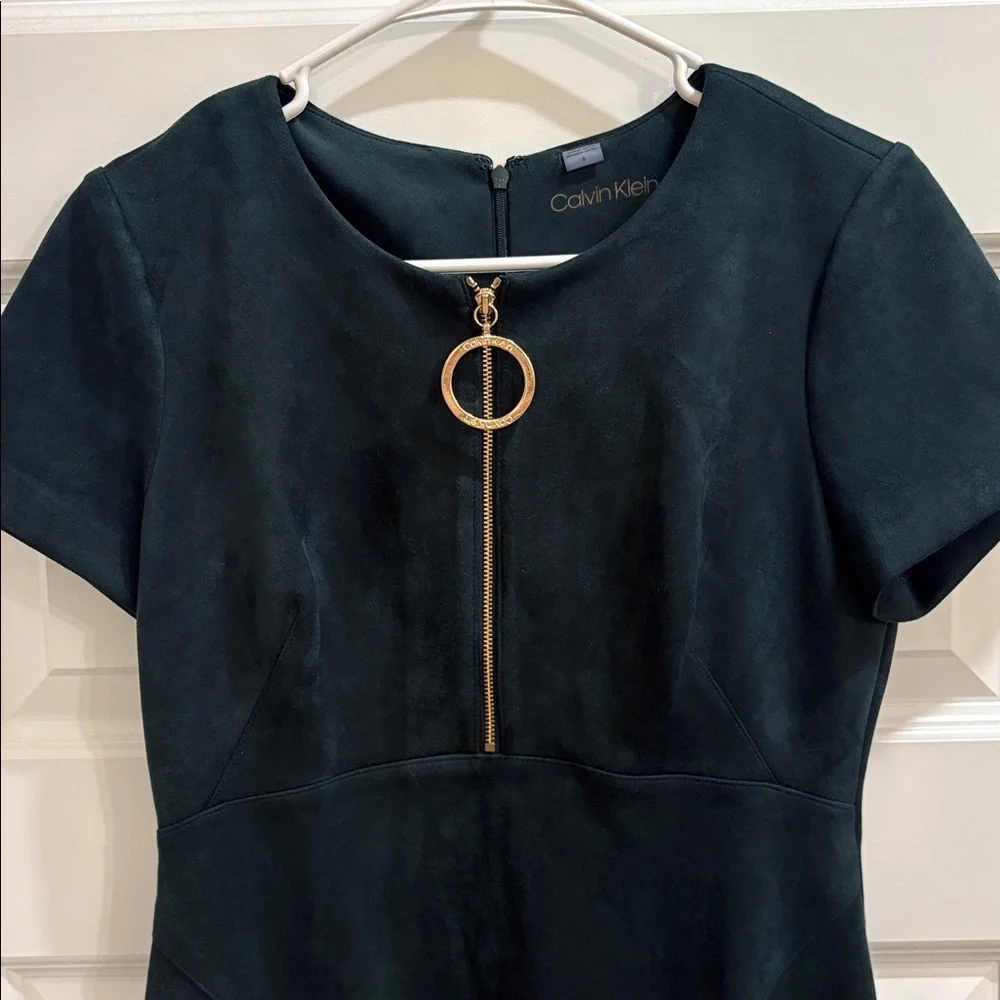 ✨Calvin Klein Emerald Suede Bodycon✨ - Picture 2 of 7